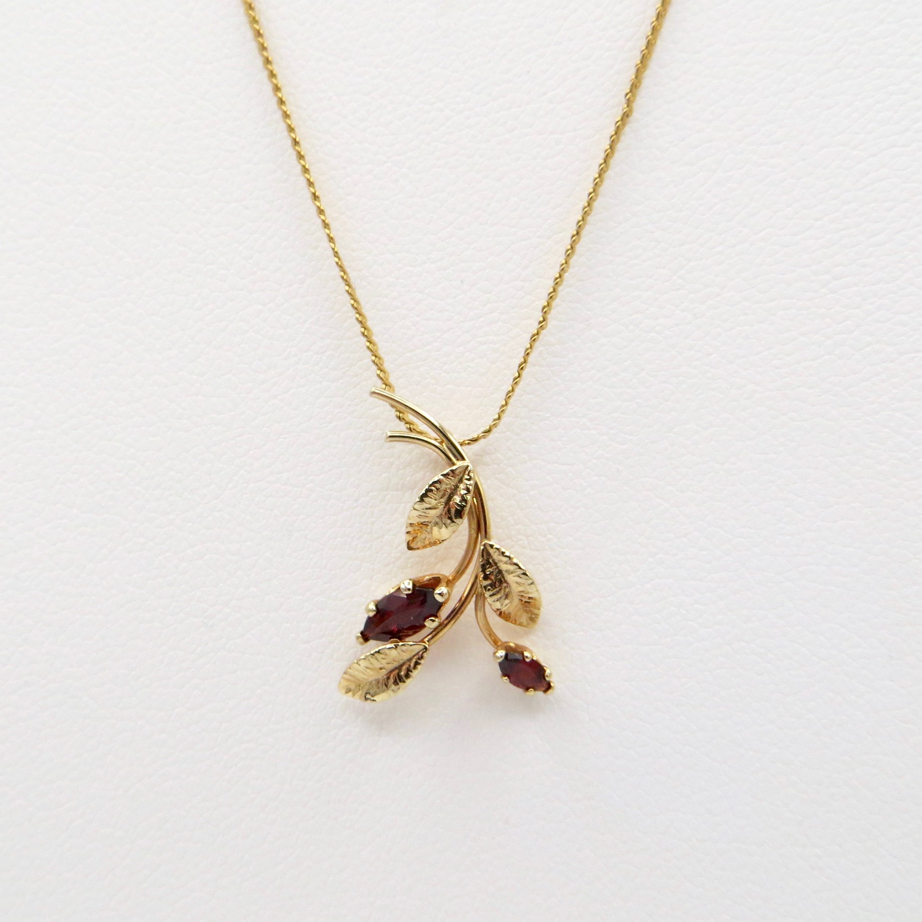 Gold-Filled Garnet Necklace