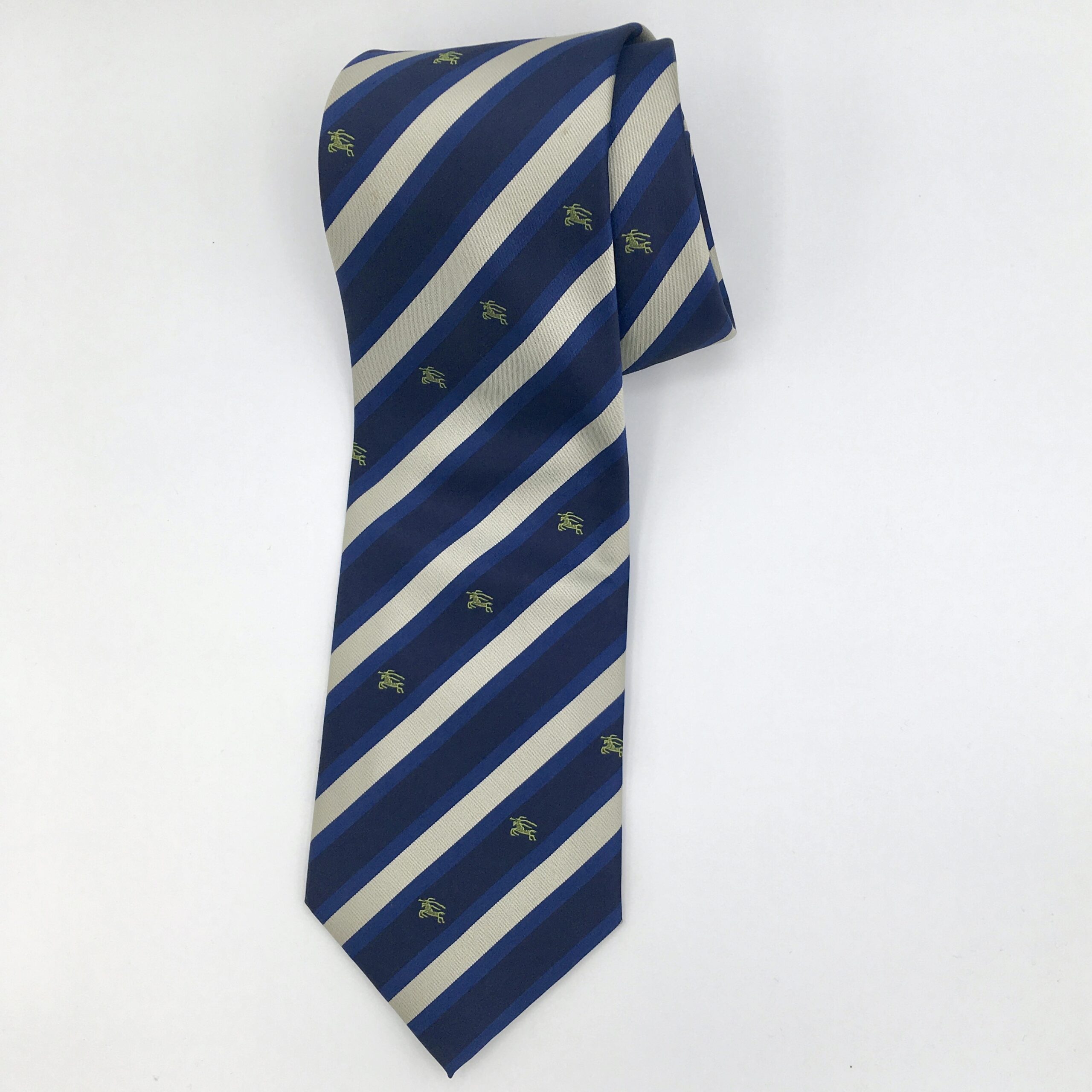 Blue Striped Burberry Tie – Antiques On Queen