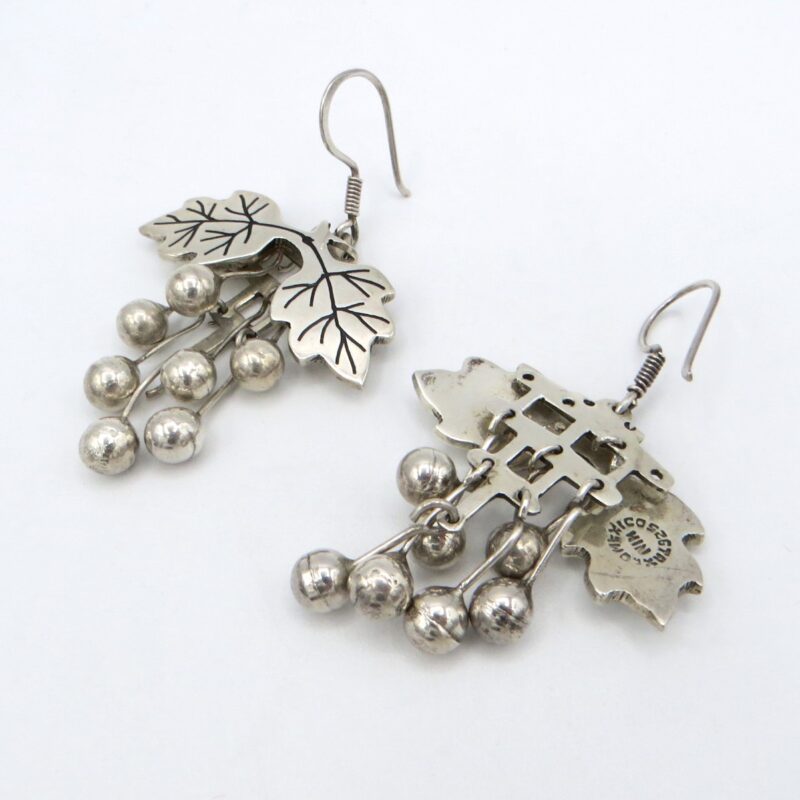 Silver Grape Earrings