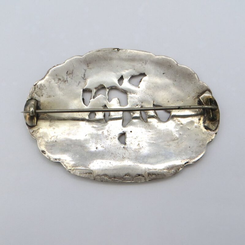 English Silver Dancing Brooch