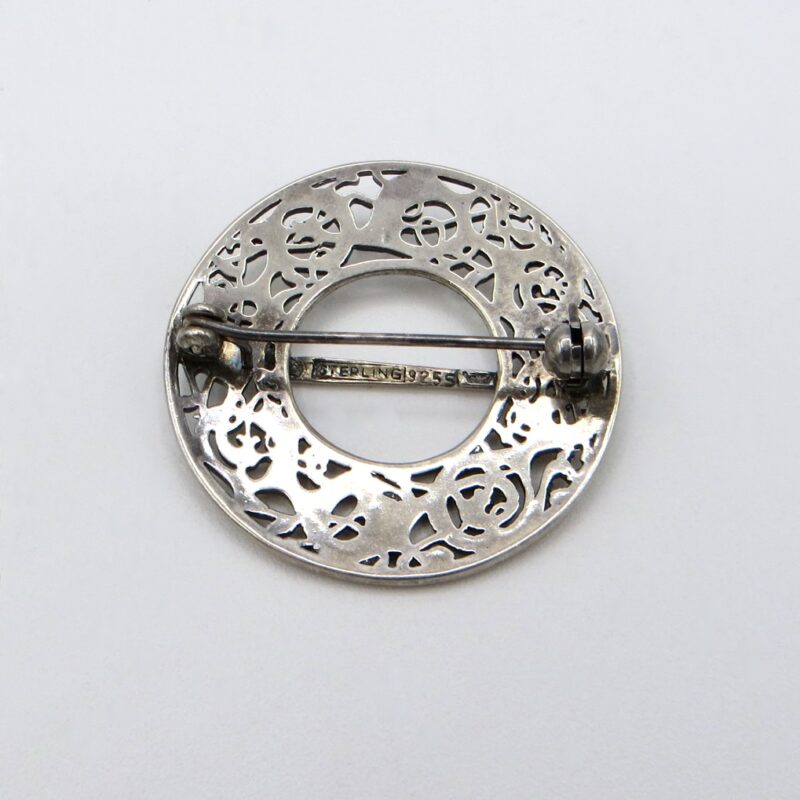 Silver Celtic Buckle Brooch