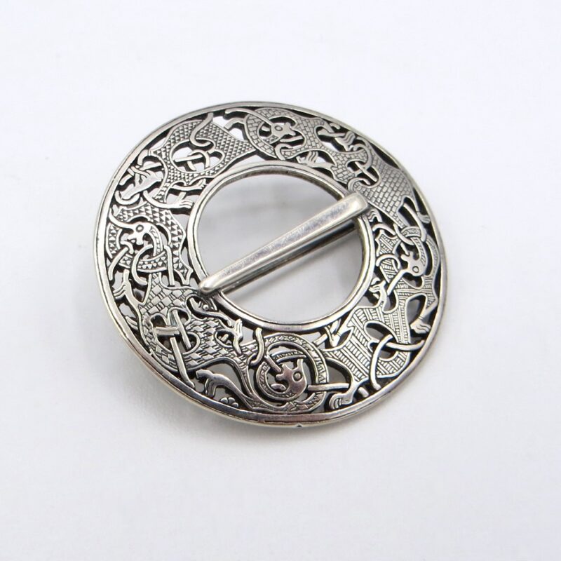 Silver Celtic Buckle Brooch