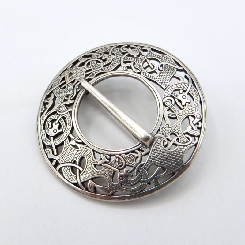 Silver Celtic Buckle Brooch