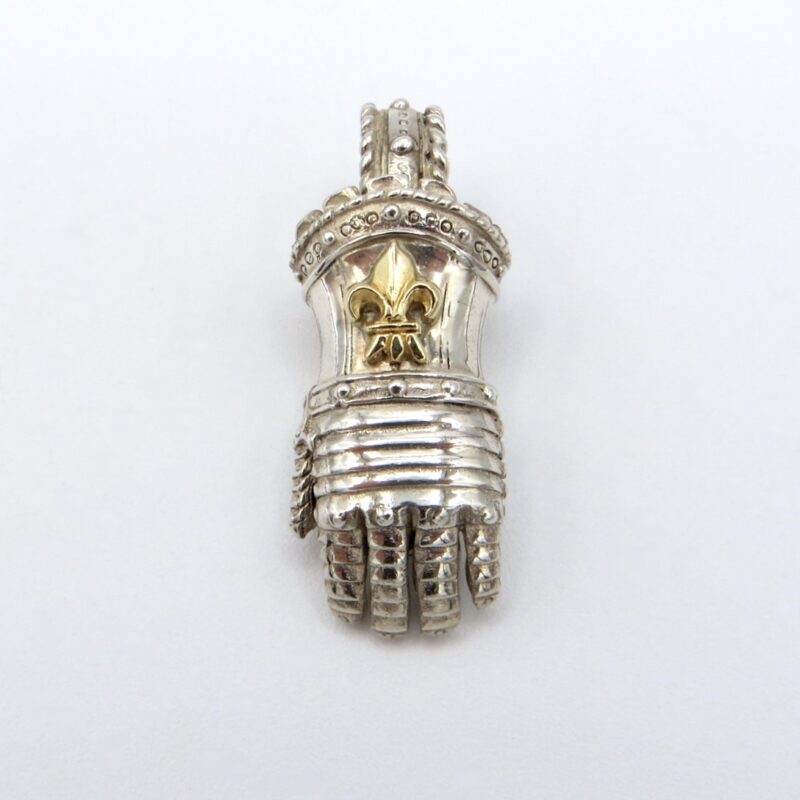 Silver Armored Hand Pendant