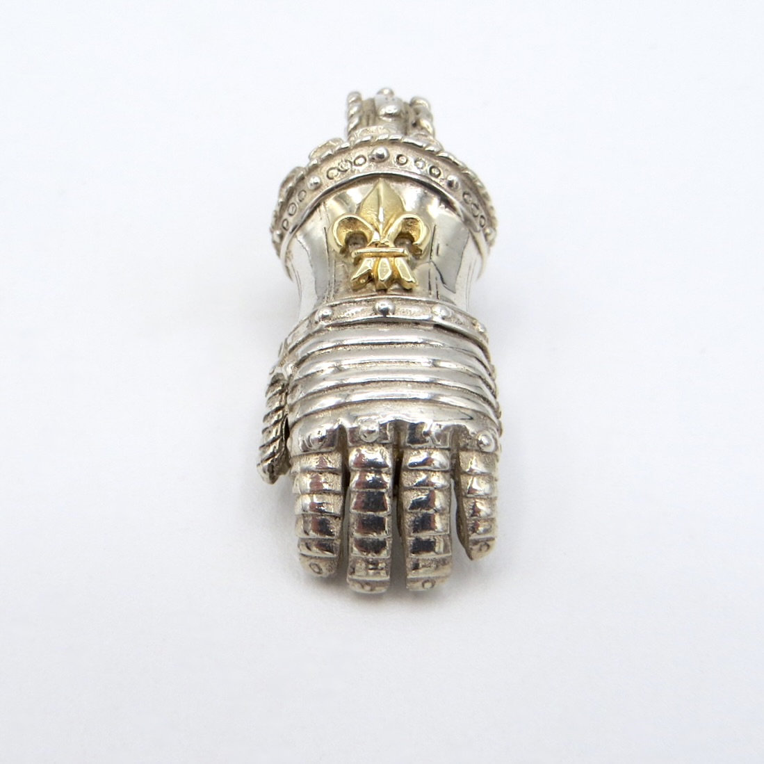 Silver Armored Hand Pendant
