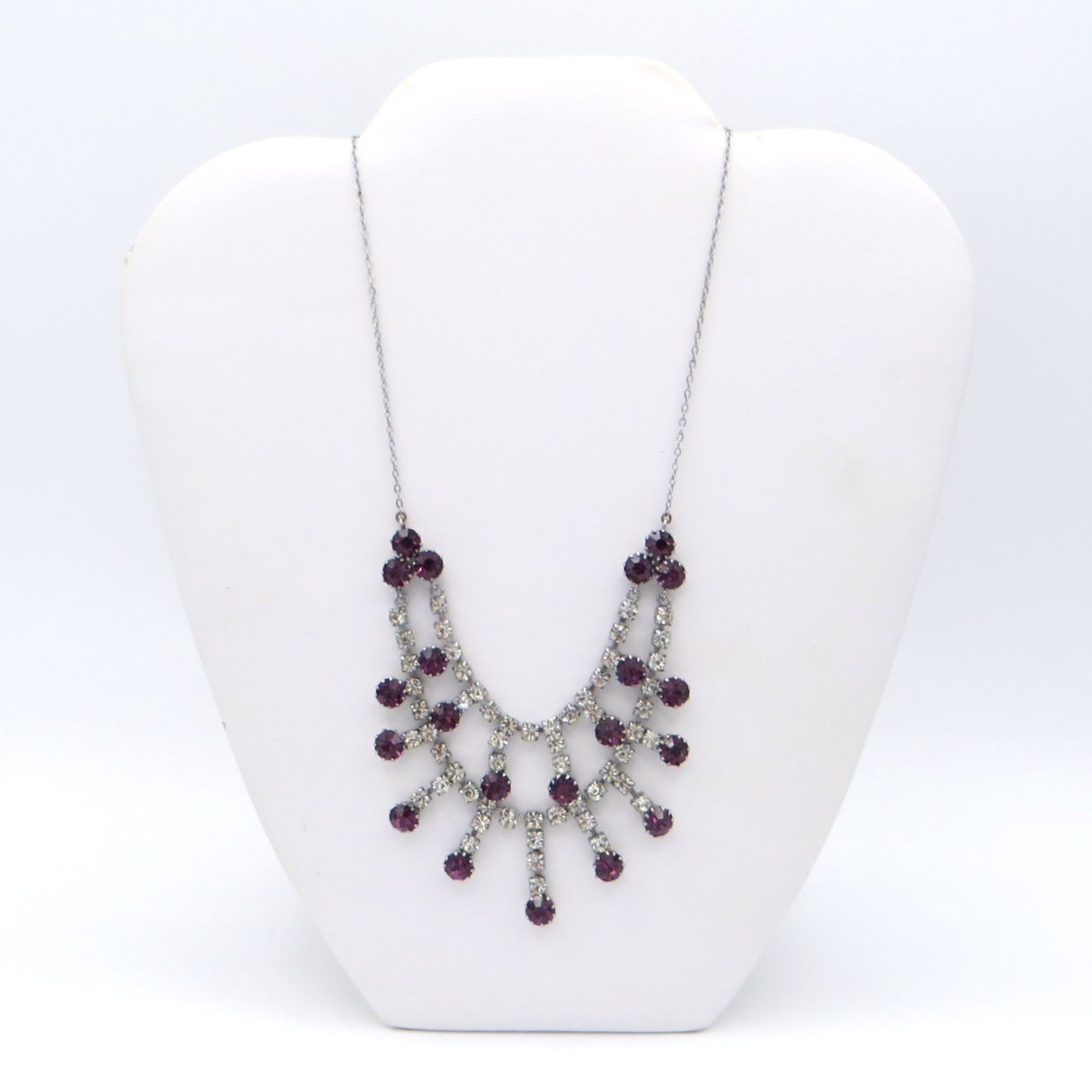 Two-Tier Necklace with Violet Stones