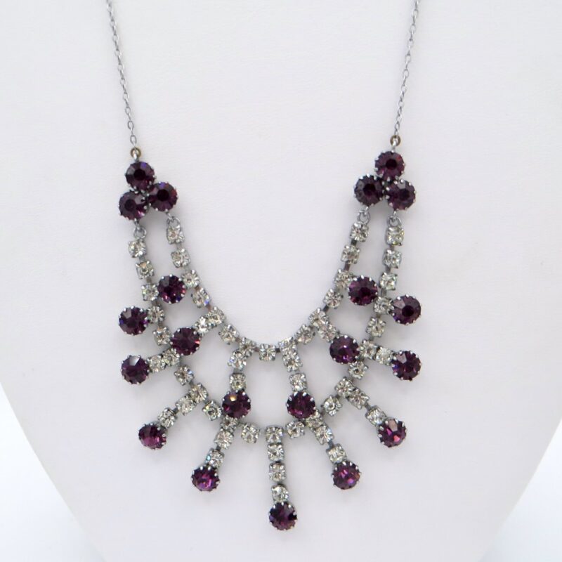 Two-Tier Necklace with Violet Stones