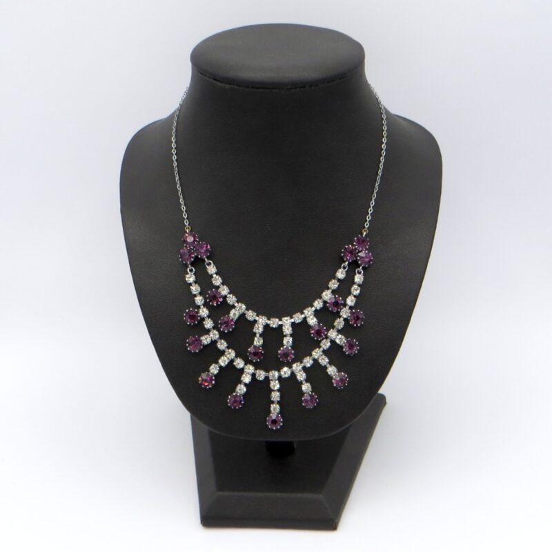 Two-Tier Necklace with Violet Stones