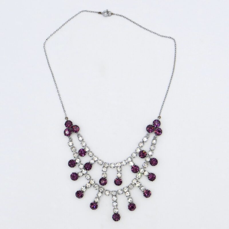 Two-Tier Necklace with Violet Stones