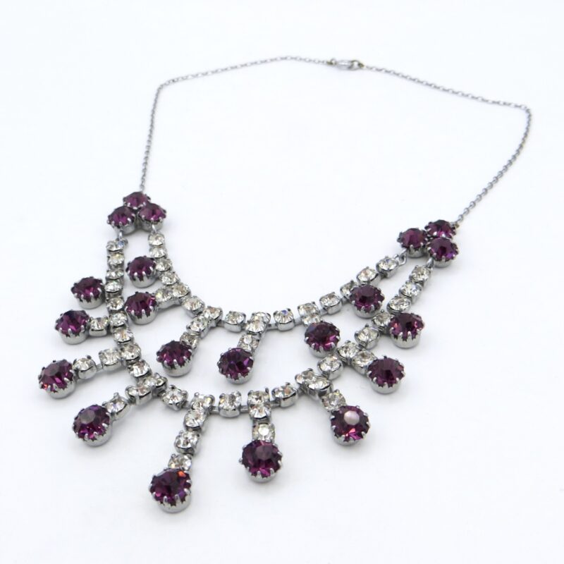 Two-Tier Necklace with Violet Stones