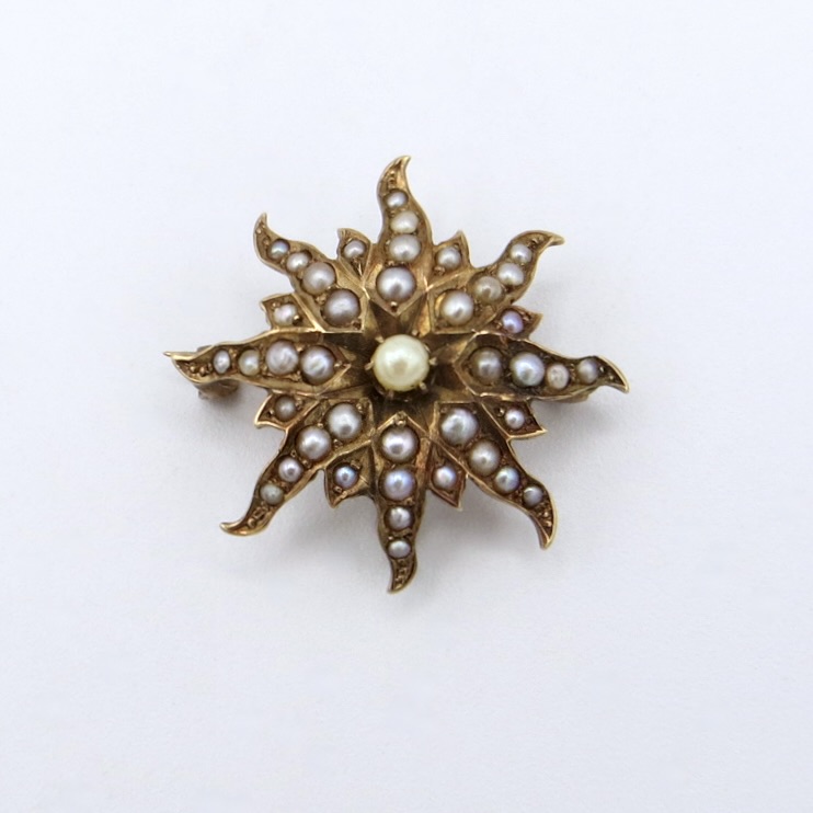 14kt Radiant Star Brooch/Pendant