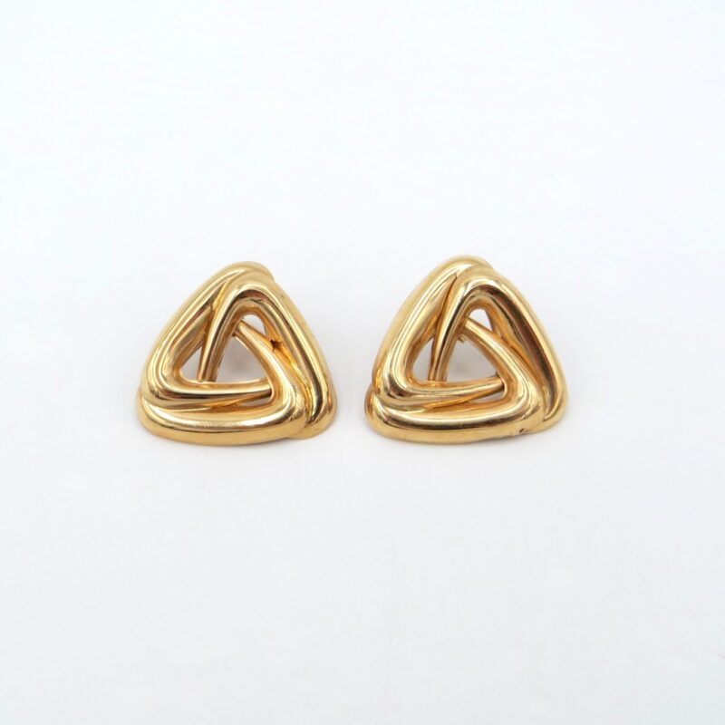 Gold Triangle Earrings