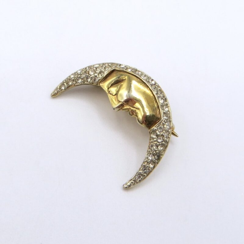 Butler & Wilson Moon Face Brooch