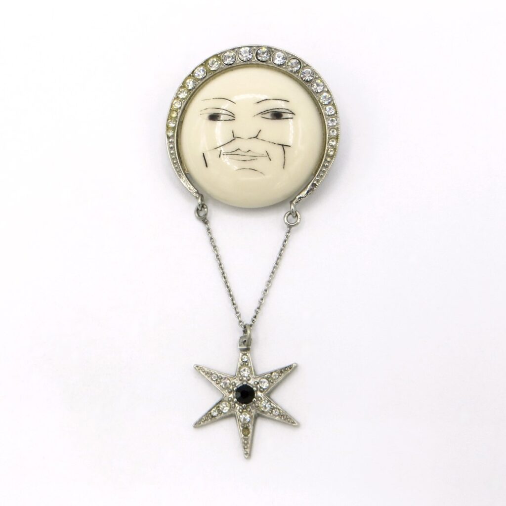 Butler & Wilson Moon & Star Brooch