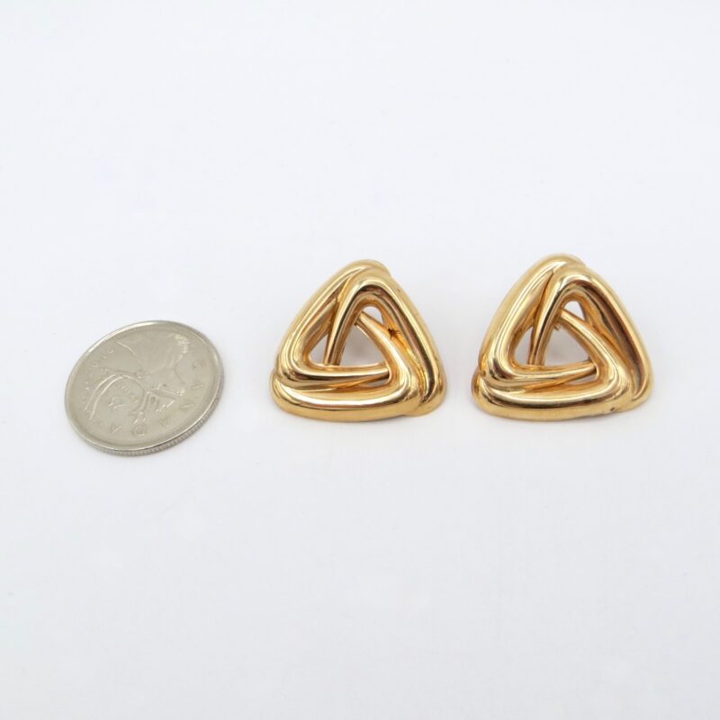 Gold Triangle Earrings