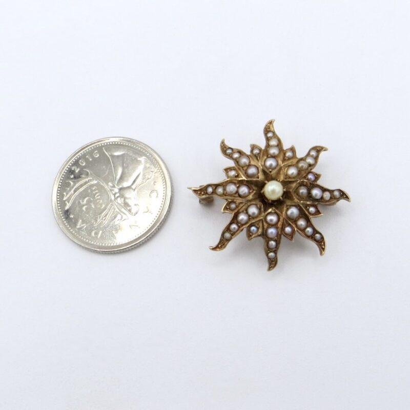 14kt Radiant Star Brooch/Pendant