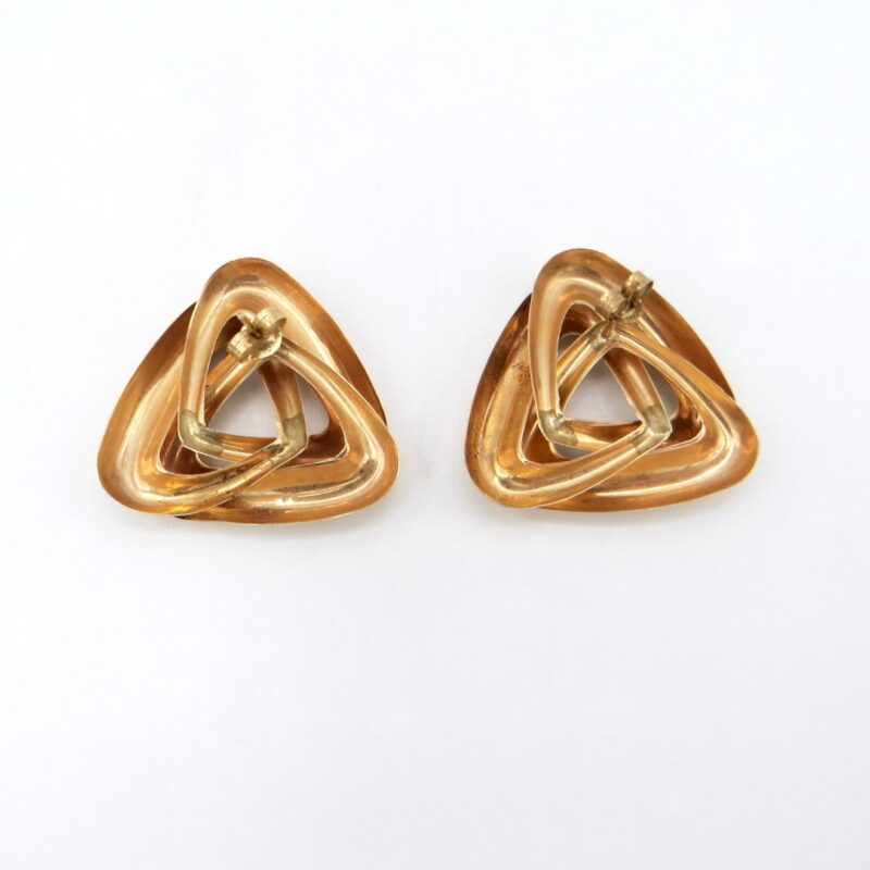 Gold Triangle Earrings