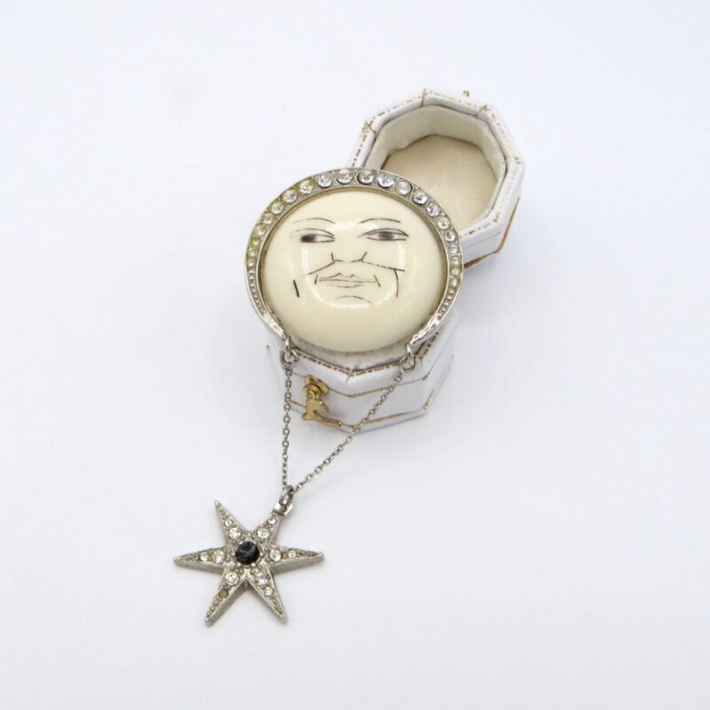 Butler & Wilson Moon & Star Brooch