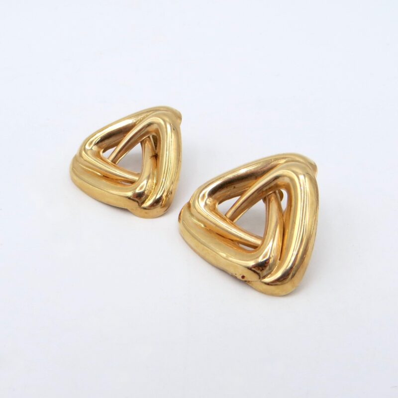 Gold Triangle Earrings