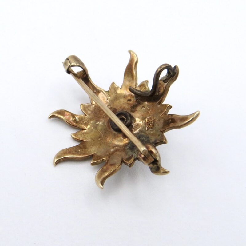 14kt Radiant Star Brooch/Pendant