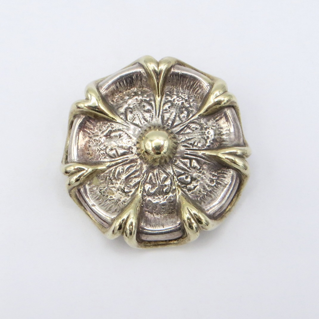 Silver Floral Pendant/Brooch