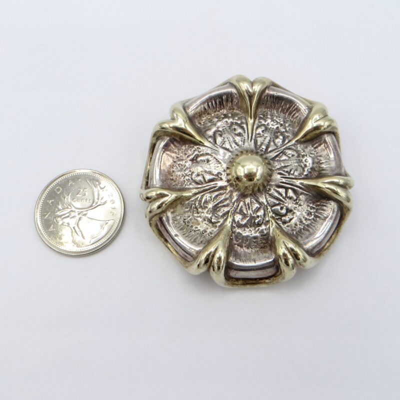 Silver Floral Pendant/Brooch