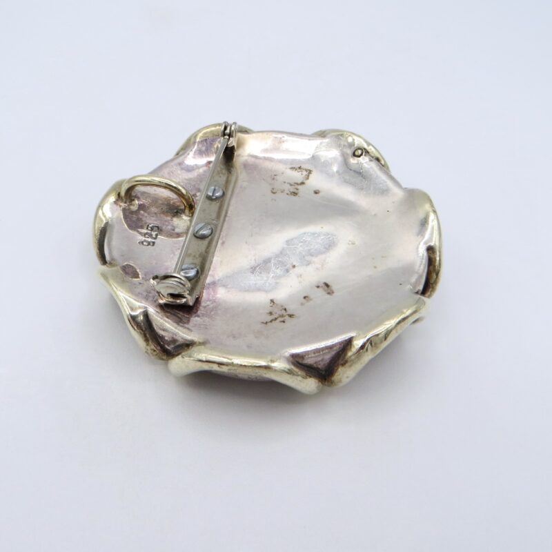 Silver Floral Pendant/Brooch