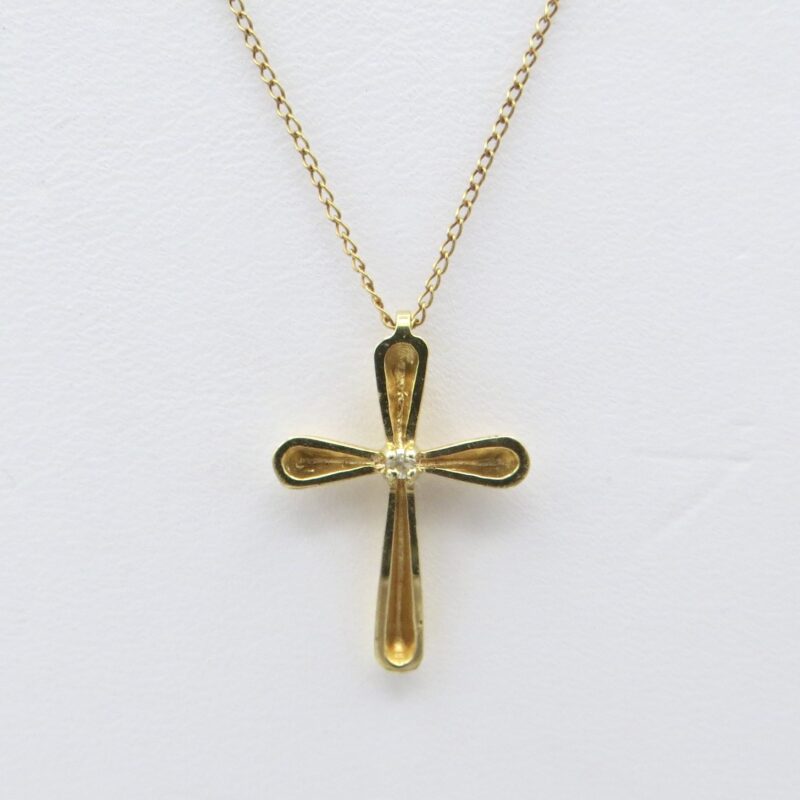 14kt Gold & Diamond Cross