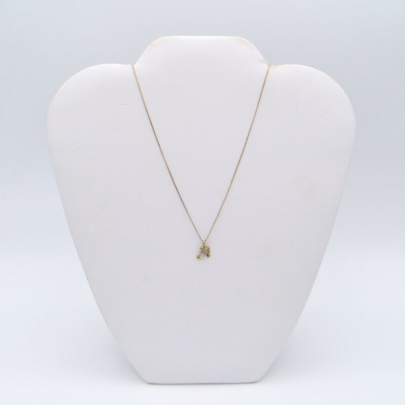 10kt Gold Letter A Necklace