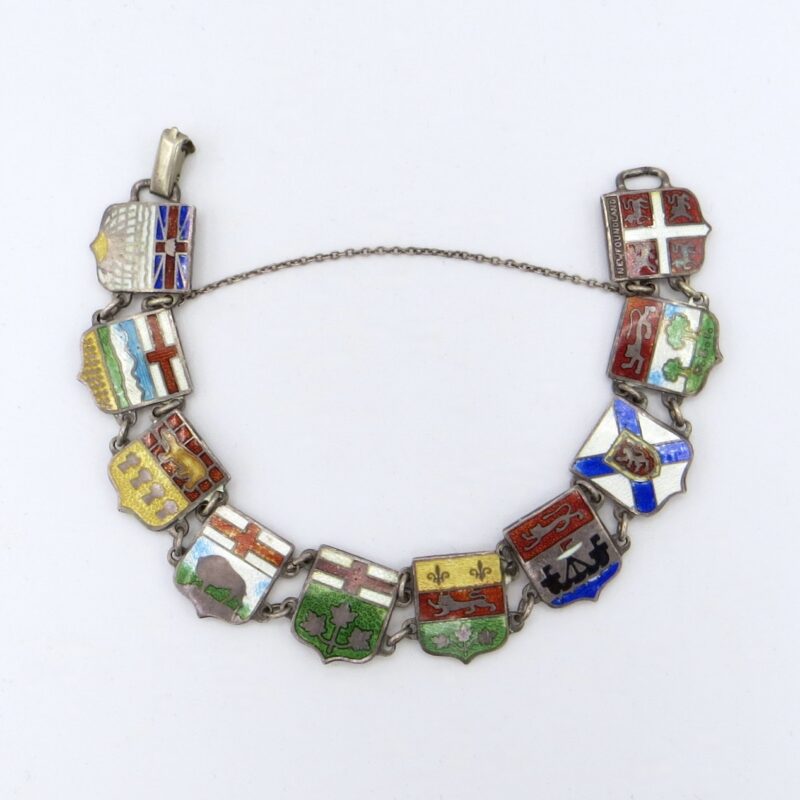 Canadian Provinces Silver & Enamel Bracelet